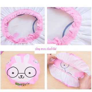 Featured หมวกคลุมผมอาบน้ํา หมวกผมลายการ์ตูน พลาสติก กันน้ำ แบบหนา