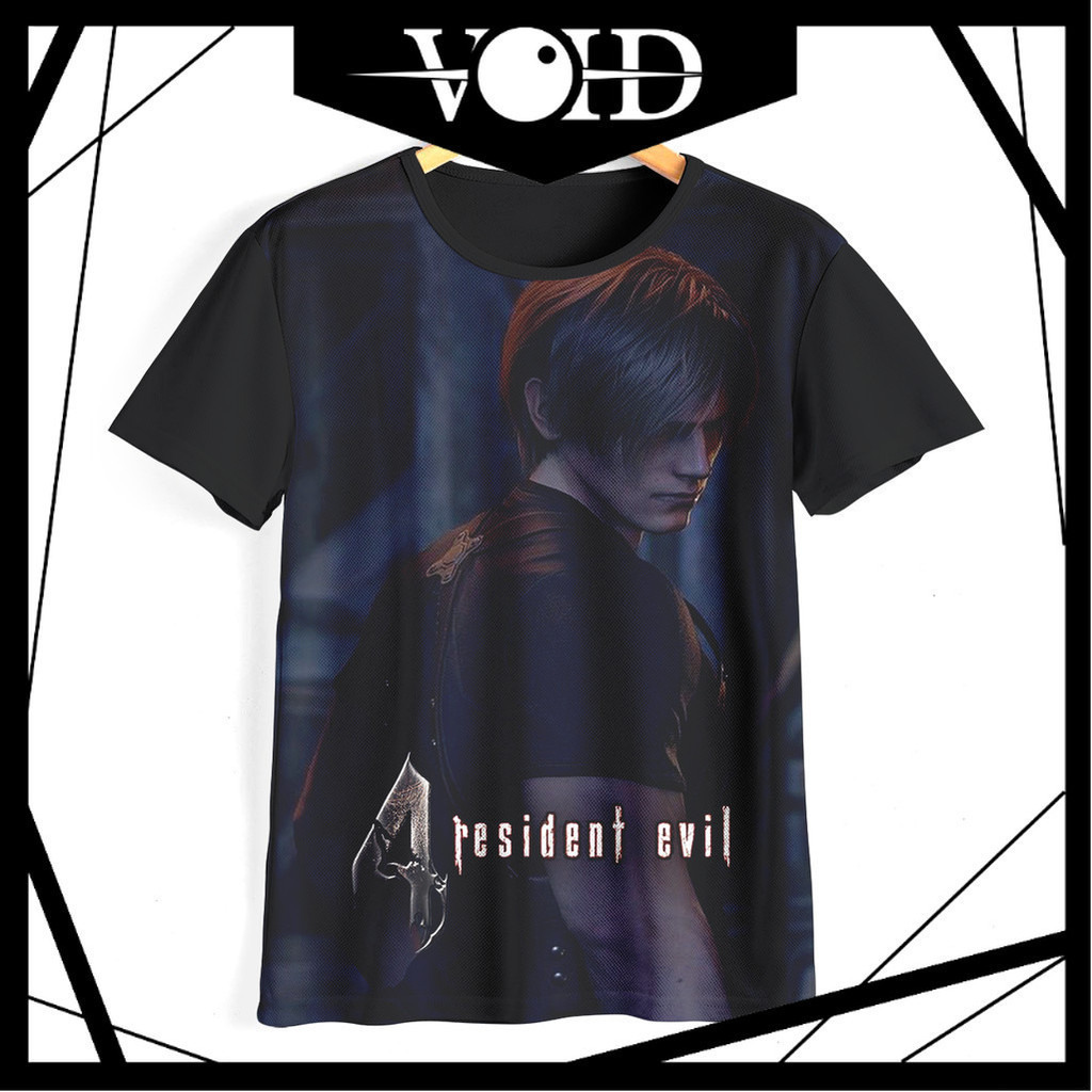 เสื้อยืดเด็ก เสื้อยืดผู้ใหญ่ เกมจัมโบ้ 02RE4 Resident Evil 4 Leon เสื้อผ้าเด็กเสื้อผ้าผู้ใหญ่เกมจัมโ