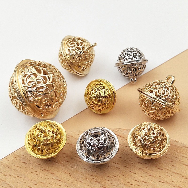 5pcs ระฆังโลหะผสมกลวงเครื่องประดับเครื่องแต่งกายเครื่องประดับจี้ขายส่ง