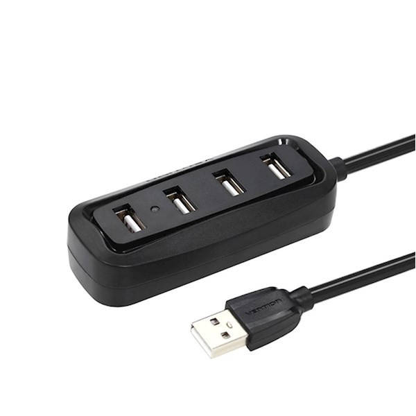 Vention 4 Ports USB2.0 HUB 0.5M สีดํา (VAS-J43-B050)