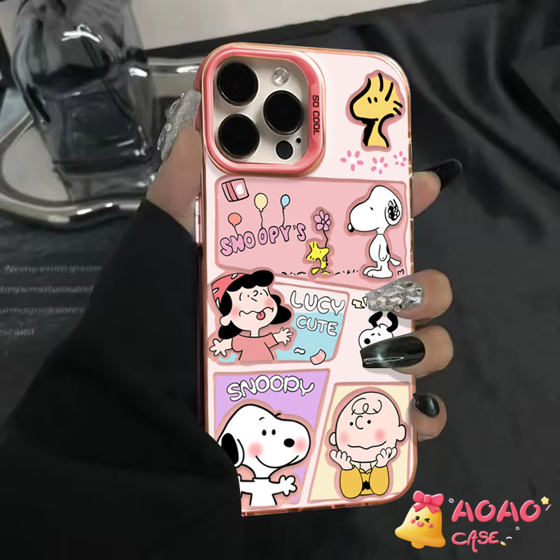 การ์ตูนน่ารัก snoopy นุ่ม เคสไอโฟน 15 13 11 14 12 Pro Max XR 7Plus 8Plus X XS Max 13 7 8 14 15 Plus SE 2020 - รูปที่ 5