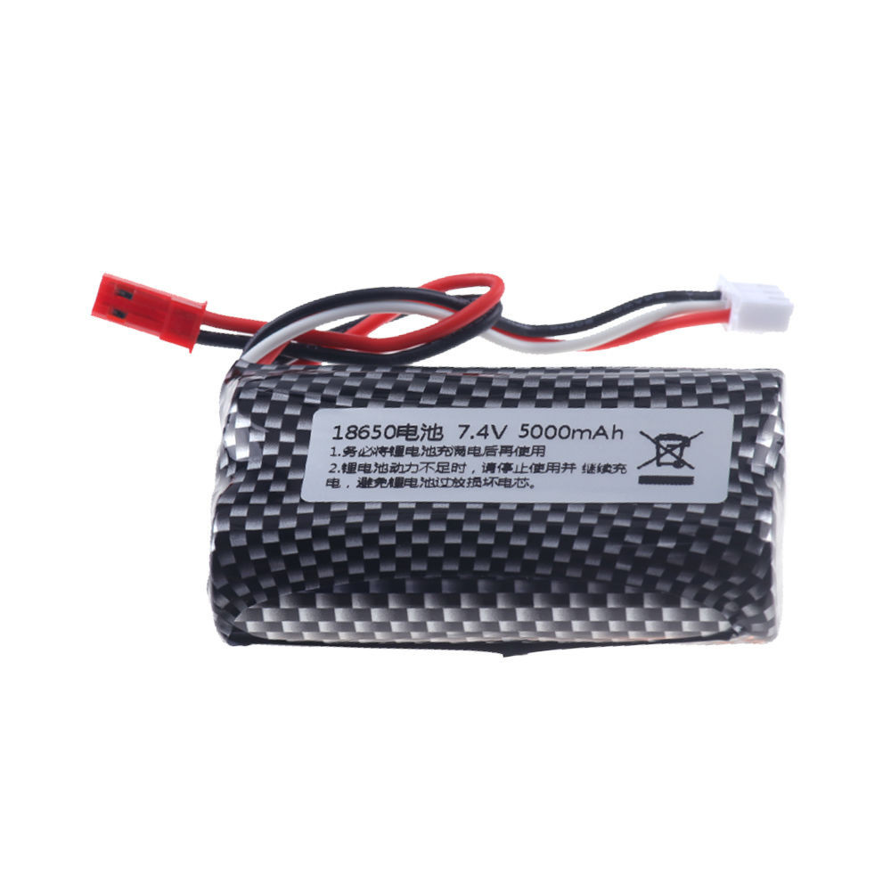 18650 7.4V แบตเตอรี่ลิเธียม5000mAh ความจุขนาดใหญ่ชาร์จพลังงานสูงรีโมทคอนโทรลอุปกรณ์เสริมรถยนต์ทั่วไป