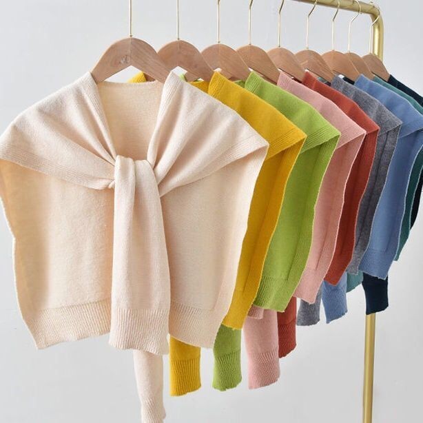 🔥พร้อมส่ง MSD เสื้อคลุมไหล่เก๋ผ้าพันคอเย็นสีทึบขนาดใหญ่เข้าได้กับทุกชุด