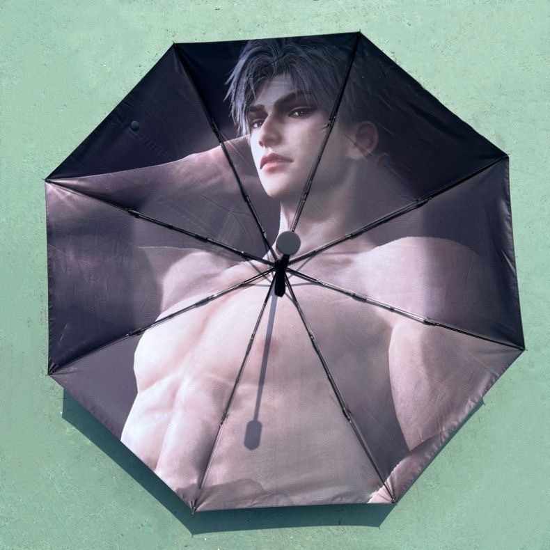 Love and DeepSpace Sylus Xavier Umbrella ร่มพับไวนิลกันแดดอัตโนมัติเต็มรูปแบบ 1IUI