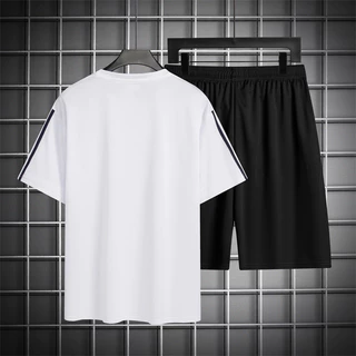 ( เสื้อยืด+กางเกงขาสั้น ) เสี้อกีฬา ใส่ได้ทั้งชายและหญิง ใส่วิ่ง ซับเหงื่อ ชุดวิ่ง ชุดกีฬา