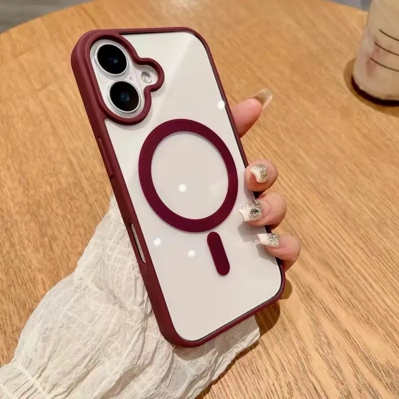 เหมาะสําหรับ iPhone 16 Pro Max 16plus 15 14 13 12 11 Pro Max 14Plus 15Plus เคสโทรศัพท์, เคสป้องกันโปร่งใสหรูหรา, เคสนิ่มแม่เหล็ก