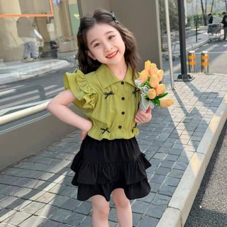 Najwa - READY STOCK Setelan Daily Anak Perempuan Intan Ribbon  / Fashion Oneset Baju Rok Korean Style Terbaru