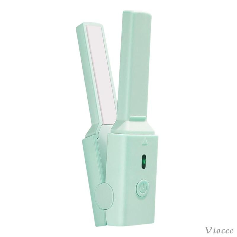 [Viocee] เครื่องหนีบผมและม้วนผม USB แบบพกพา 2 in 1 ยืดผม
