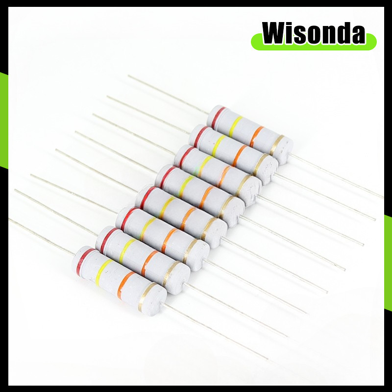 ตัวต้านทานฟิล์มคาร์บอน 2W 5% 0.1R-10R 0.1R 1R 1.2R 2.2R 4.7R 5.1R 6.2R 7.5R 10R 20 ชิ้น