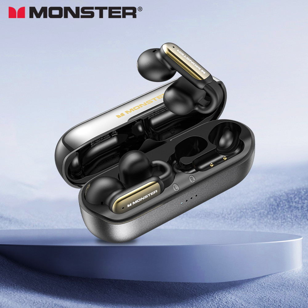 Monster AC601 หูฟังบลูทูธ Bluetooth 5.4 ประเภทคลิปหู สวมใส่สบาย ไม่เจ็บหู พร้อมไมโครโฟน หูฟังกีฬา