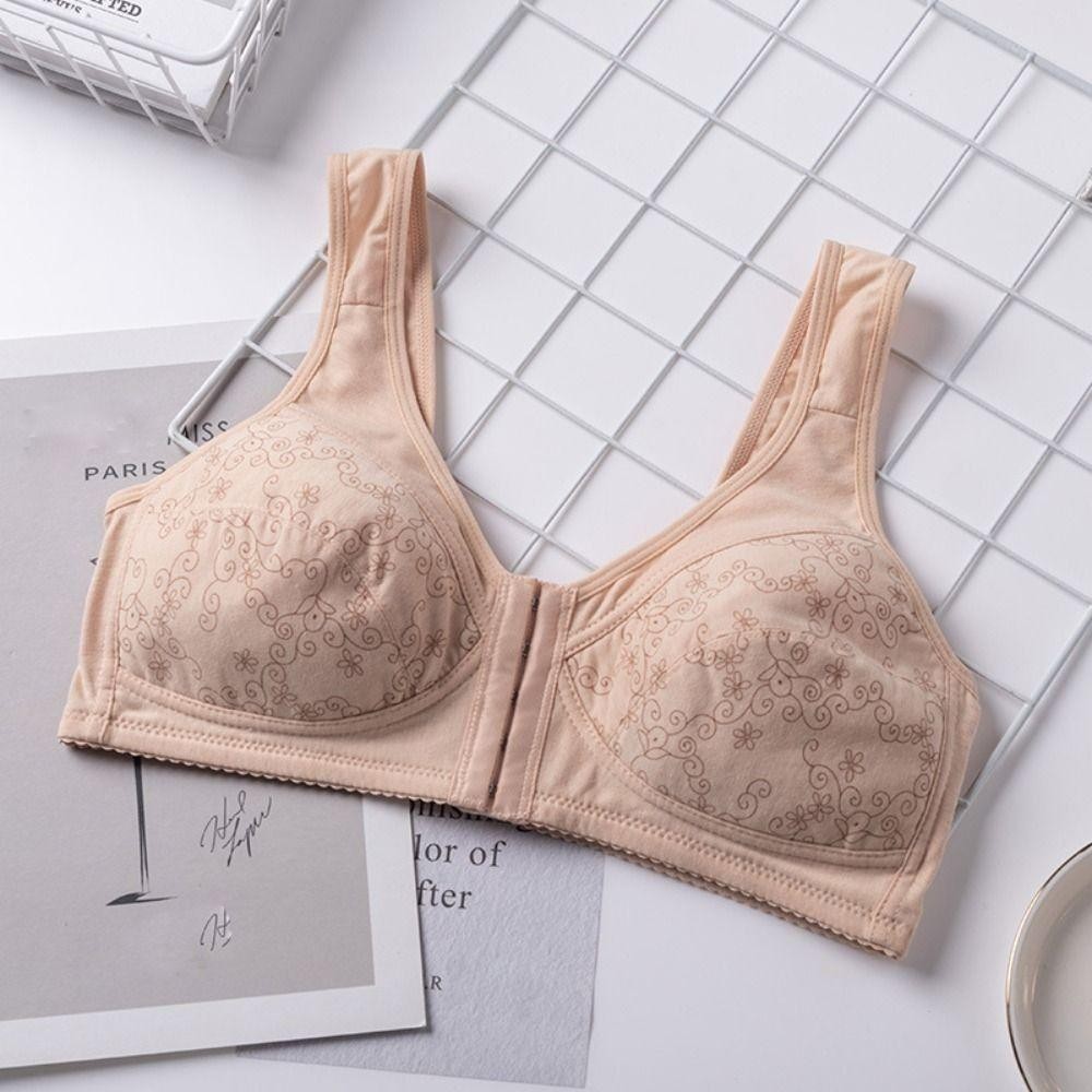 Kissfashionstyle บรากระดุมหน้า,บางสะดวกผู้หญิงชุดชั้นใน,Breathable Widen Straps Plus Sizeไม่มีแผ่นรองหน้าอกชุดชั้นในผู้สูงอายุ - รูปที่ 4