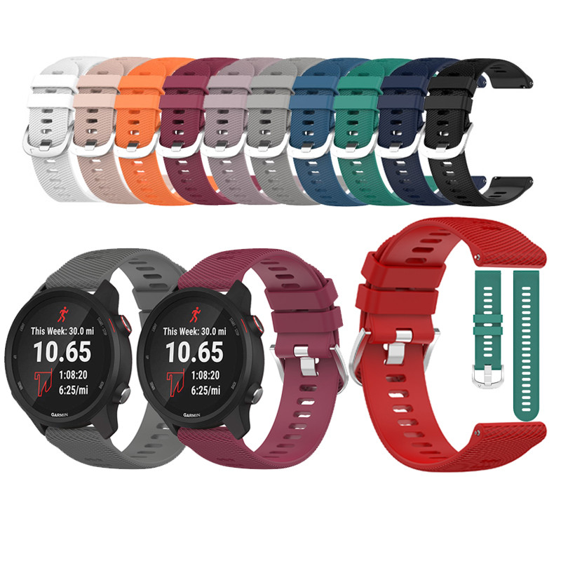 18 มม.20 มม.22 มม.สําหรับ Garmin venu 2 45 มม. Vivoactive 3 4 3S 4S 255 255S 265S 245 645 สายนาฬิกาซิลิโคนกีฬานาฬิกาสร้อยข้อมือ