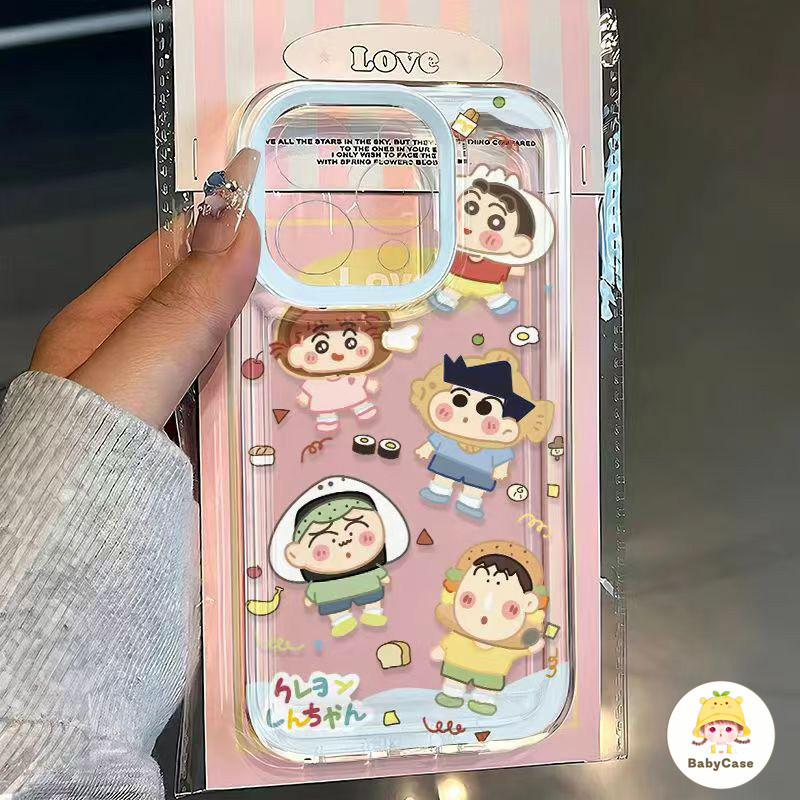 แฮปปี้เลิฟลี่เครยอนชินจ เคสInfinix Tecno Spark GO 10 10C 20C 20 Hot 30i 40i 10 11 20 30 Play Smart 8 6 7 5 8Plus Note 30