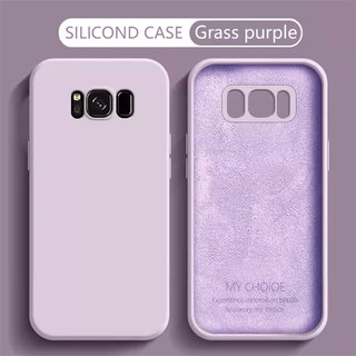 เคสโทรศัพท์ซิลิโคนเหลวทรงสี่เหลี่ยมสําหรับ Samsung Galaxy S8 S9 S10 Plus กล้องนุ่มป้องกันกันกระแทกฝาหลัง Samsung 8Plus