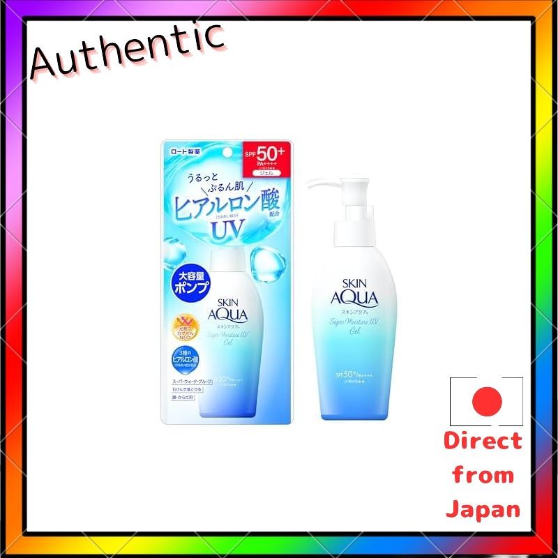 Skin Aqua Super Moisture Gel Pump 140G Skin Aqua Super Moisture Uv Gel Sunscreen 110G (สูตรกรดไฮยาลูโรนิก, เจลซุปเปอร์กาว, Spf50+ Pa++) Skin Aqua Super Moisture Uv Gel ขนาดใหญ่ 165G (ความจุขนาดใหญ่, กรดไฮยาลูโร สูตร Spf50+ Pa++++)