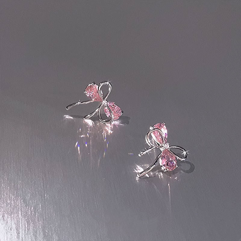 ฝรั่งเศส, ละเอียดอ่อน, เครื่องประดับผีเสื้อเพชรสีชมพู, ต่างหูผู้หญิง, สไตล์นางฟ้า, เกาหลี, น่ารัก, เล็ก, สง่างาม, ระดับไฮเอนด์, หรูหรา, ปาร์ตี้, หมุดเงิน, ของขวัญ