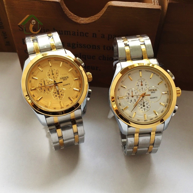 นาฬิกา Mike 8822 สายเหล็ก Full Gold Mesuke Gold Watch