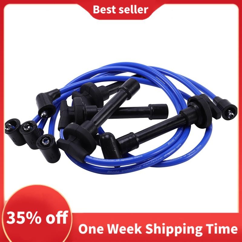 32700-pto-000 ชุดสายไฟหัวเทียน, สายไฟประสิทธิภาพสูงสําหรับ HONDA CIVIC del SOL 1992-2002 สีฟ้าในสต็อก