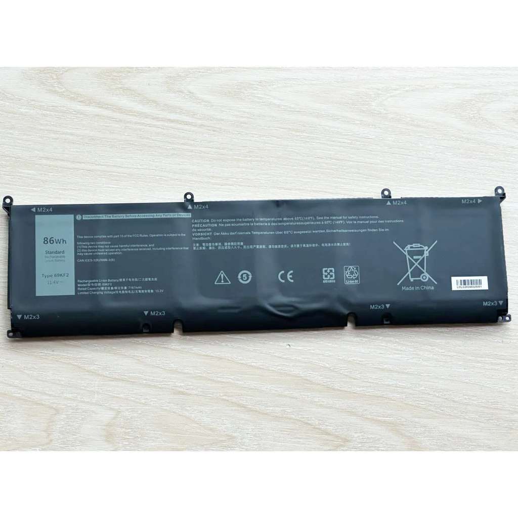 69KF2 86WH High Quality Battery For Dell M15 M17 R3 XPS 15 9500 G7 7500 Precision 5550 P100F P45E P9