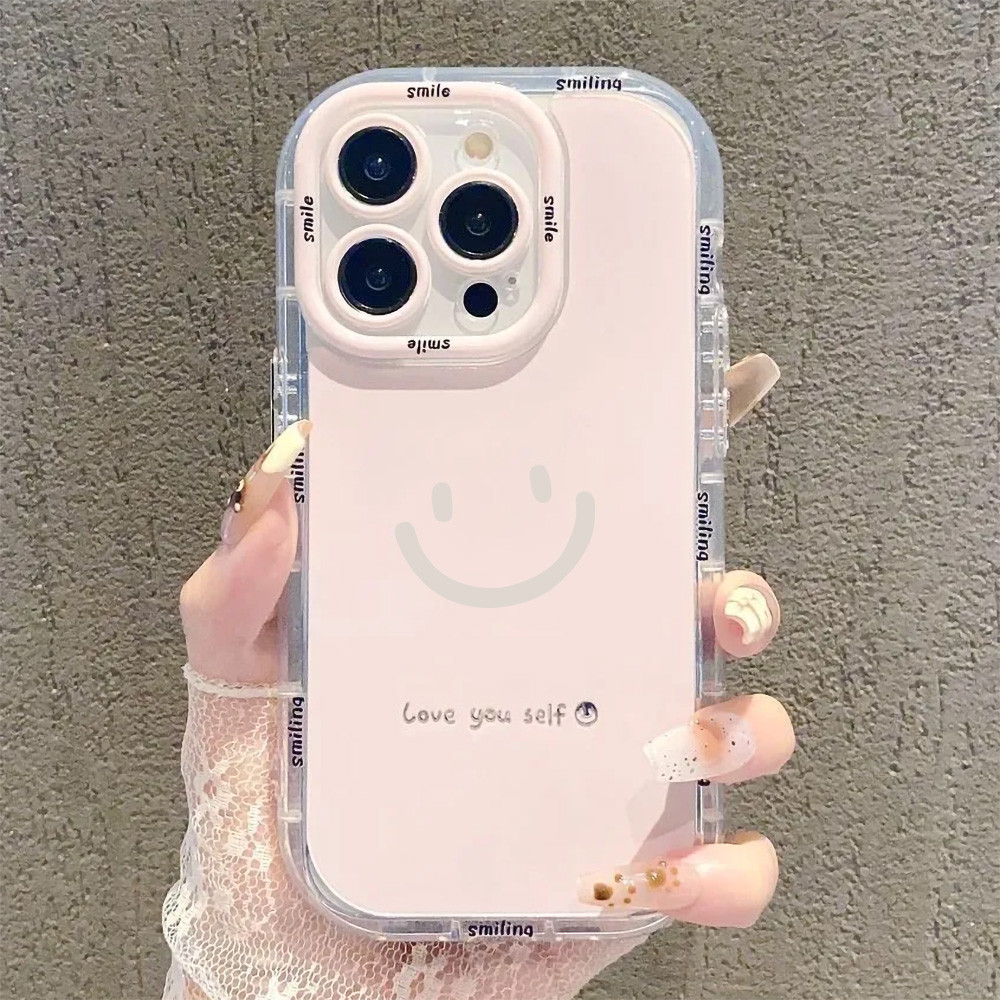 เคสโทรศัพท For iPhone 11 13 16 pro max Case iPhone 13 14 15 pro max 12 13 pro max 6 7 8 XR XSMax 12 13 Proหน้ายิ้มน่ารัก - รูปที่ 3