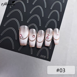 ฝรั่งเศสเล็บเคล็ดลับคู่มือเล็บสติกเกอร์สีดําลายเส้นเคล็ดลับฝรั่งเศสลายฉลุแถบ เล็บแม่พิมพ์เครื่องมือ