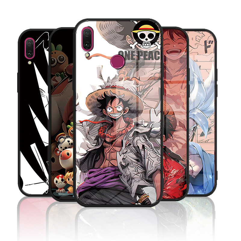 เคสกระจก Huawei Y9 2019 / honor 8x / honor 8x max / nova 3i / nova 4e เคสกระจกนิรภัยฮาร์ดฝาหลังขอบซิลิคอนนุ่ม
