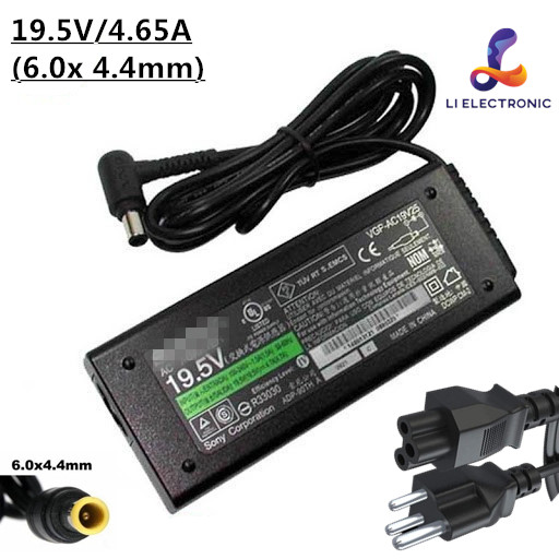 OEM เหมาะสำหรับ sony Adapter 19.5V/4.65A (6.0x 4.4mm) (Black)