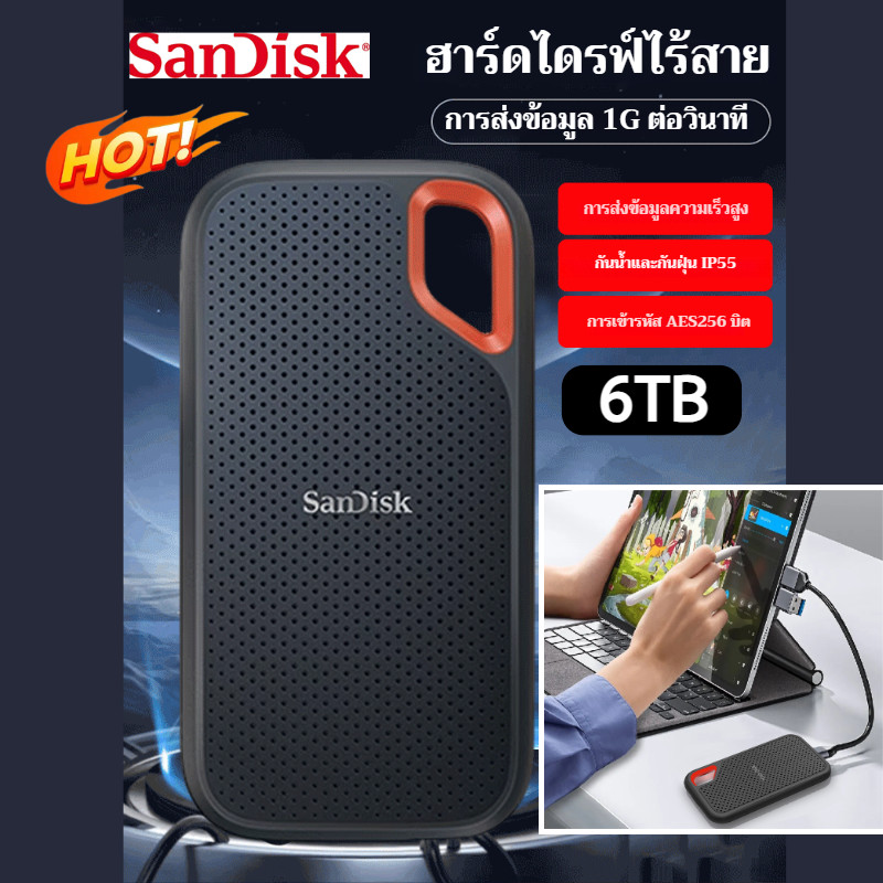 ขายดี 【เร็วขึ้น 70%】ไดรฟ์โซลิดสเตตความเร็วสูง/ฮาร์ดดิสก์ภายนอก/ไดรฟ์พกพา/SSD อ่าน 1G/S/ทนต่อแรงกระแทก/กันน้ำ