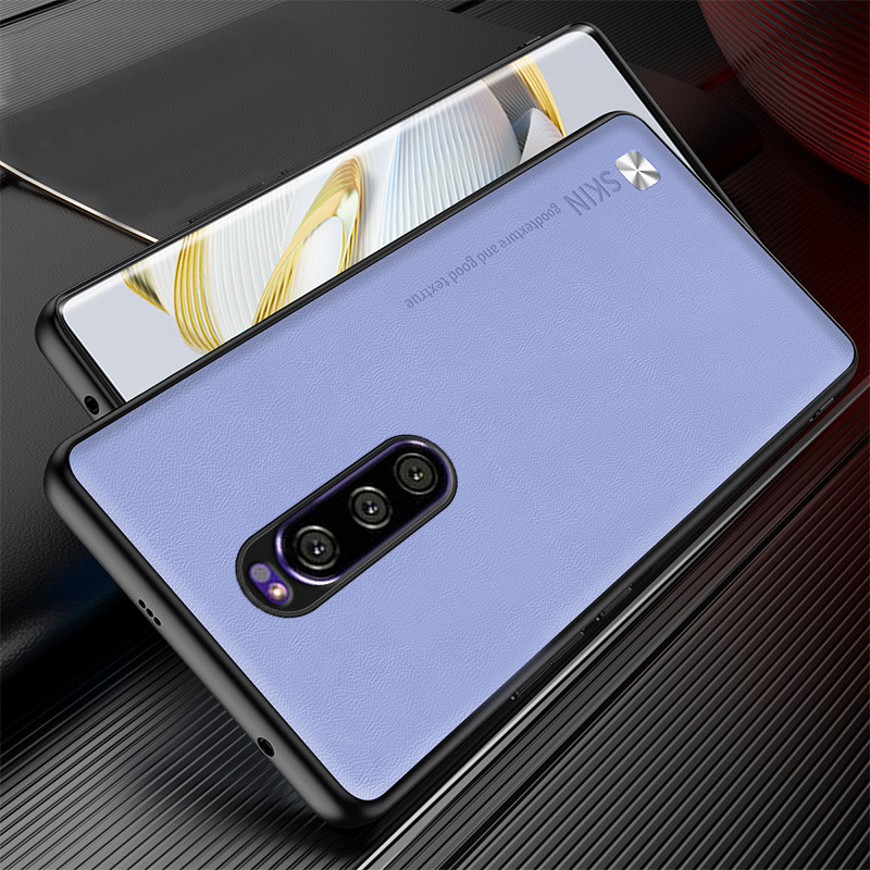 สําหรับ Sony Xperia 1 หรูหราธุรกิจไฮบริดหนังเคส TPU นุ่ม