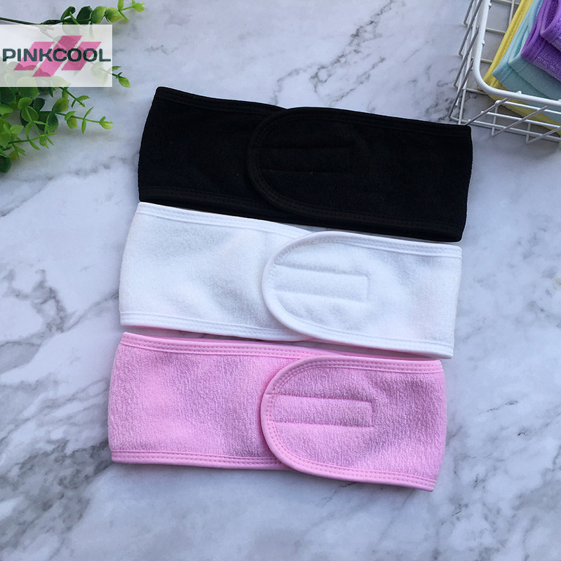 PINKCOOL Bands ปรับกว้าง Hairband แต่งหน้าล้างหน้าเครื่องสําอางสําหรับผู้หญิงสุภาพสตรี Make Up อุปกรณ์เสริม HOT – โปรปัง
