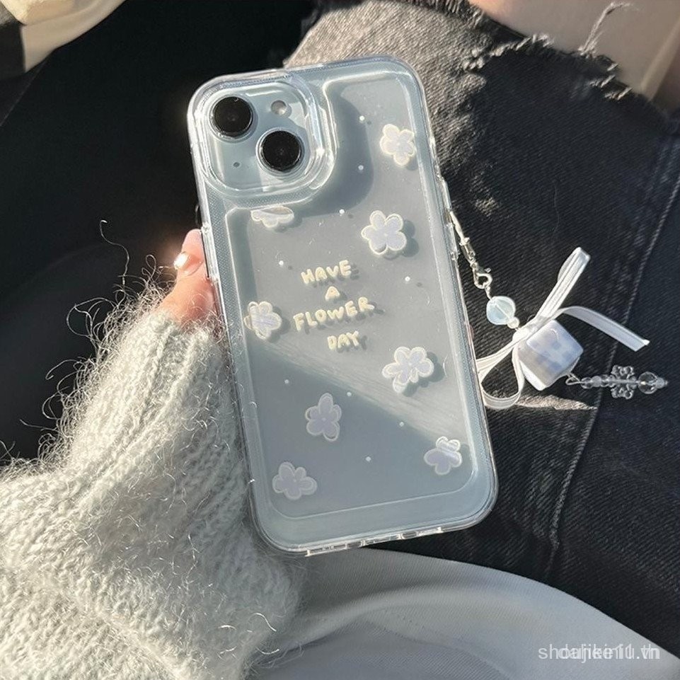 เคสโทรศัพท์สำหรับ Samsung A34 A11 A54 A52 A23 A12 A53 A51 A32 A35 a02s A14 RTS A05 A05 A04 aa1330 S A31 a20ssimple ดอกไม้สีฟ้าเล็กๆ
