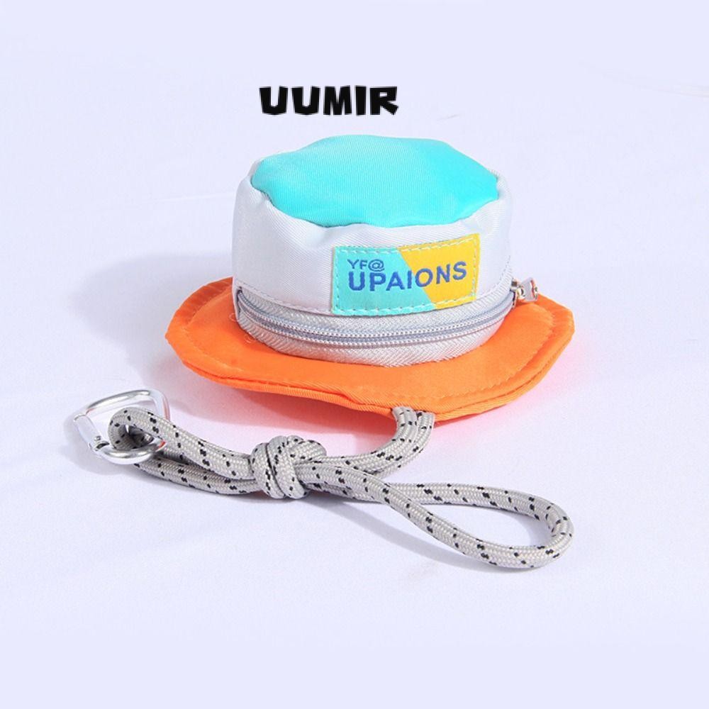 UUMIR กระเป๋าใส่เหรียญกระเป๋าใส่เหรียญแบบพกพาสร้างสรรค์พวงกุญแจแฟชั่นหมวกรูปร่างหูฟังลิปสติกกระเป๋าเก็บ การท่องเที่ยว