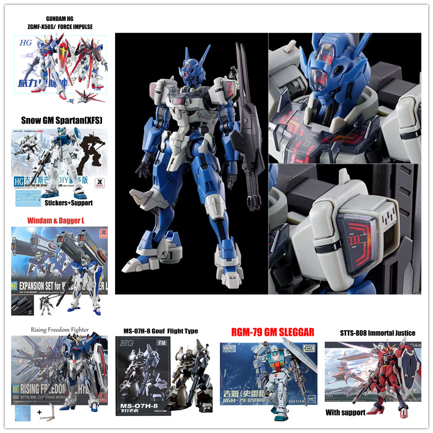 ใหม่ Gundam Lfrith Anavata HG Rising Freedom GM Spartan Windam Snow Dom Test Typt Gouf Gundam HG Zaku RX-78-2 Immortal Justice Sengoku Astray Load Astray Omega