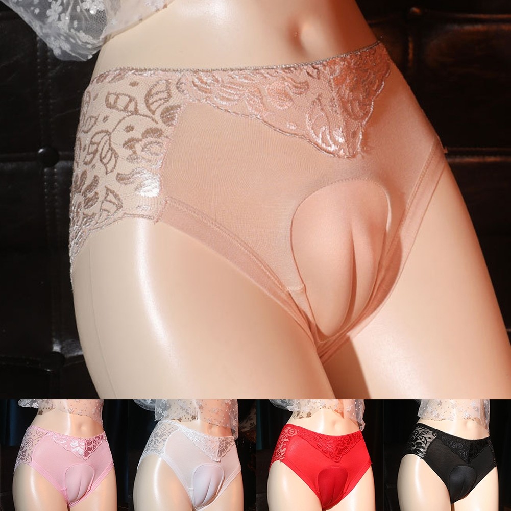 [LUSH] Mens Unisex ชุดชั้นในเซ็กซี่ Sissy กางเกงชั้นในลูกไม้สั้นชุดชั้นใน Knickers Crossdress