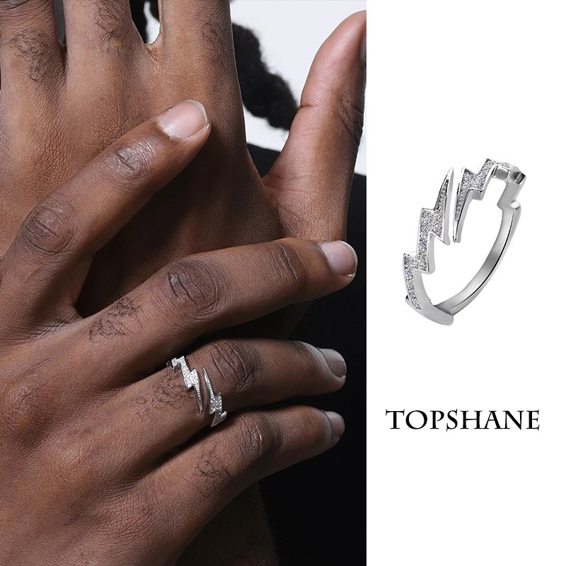 1 ชิ้นต่างหูผู้ชายที่มีเพชรเต็ม, สลักเกลียวสายฟ้าที่ไม่ซีดจางป้องกันการแพ้สลักเกลียวสายฟ้าหูคลิป, แหวน, สร้อยคอ - รูปที่ 3