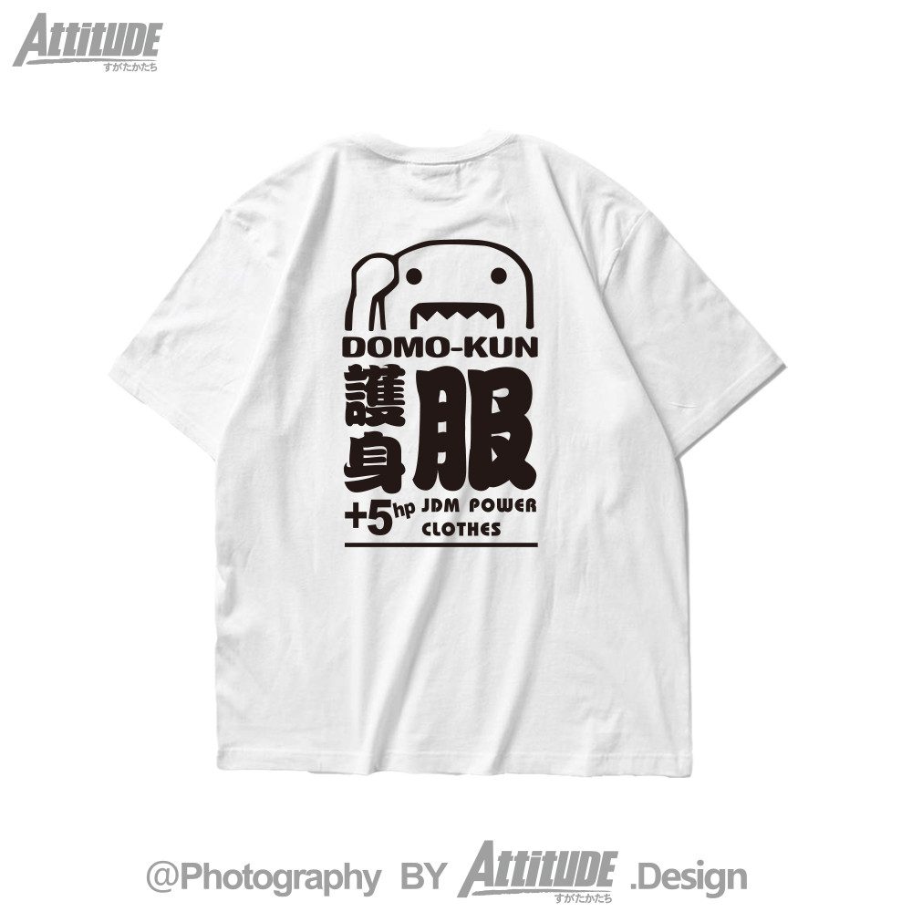 Attitude ญี่ปุ่น JDM ดัดแปลงสไตล์ Honda 2D Domo Domo Jun 100% พรีเมี่ยมผ้าฝ้ายแขนสั้นเสื้อยืด 907