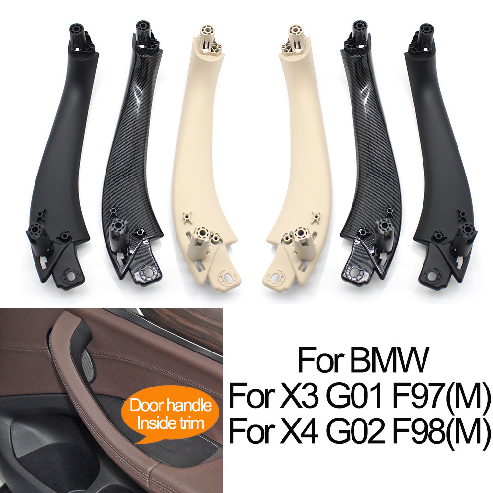 ภายในรถอุปกรณ์เสริมมือจับประตูภายในดึงแผงฝาครอบ Trim สําหรับ BMW X3 X4 G01 G02 F97 F98 2018-2022