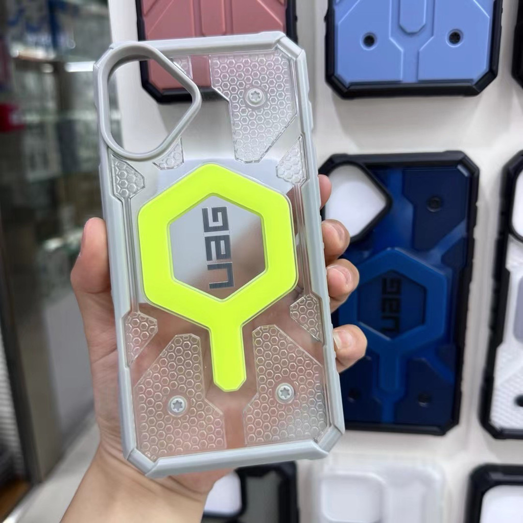 UAG Diamond แม่เหล็กดูดเหมาะสําหรับ Apple 16pro เคสโทรศัพท์โปร่งใสรวมทุกอย่าง 16 Plus เคสป้องกัน
