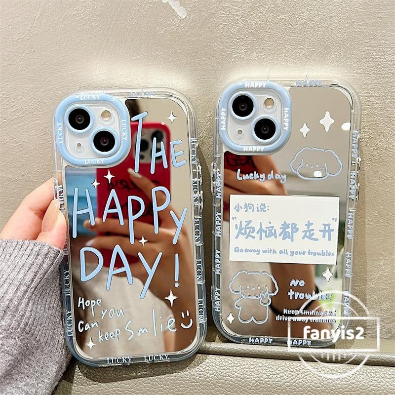 เข้ากันได้กับ IPhone 7 8 Plus 16 15 11 12 13 14 Pro Max Xr X Xs Max Mirror Casing Simple Letters Phone Case Soft Cover