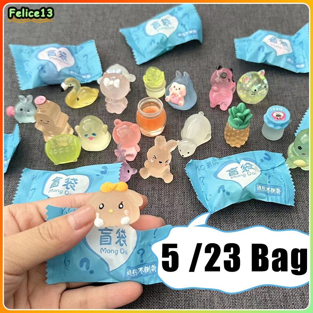 (ซื้อ 20 แถม 3) ของขวัญวันเด็ก ถุงสุ่มเรืองแสง ของเล่นชิ้นเล็ก บรรจุภัณฑ์อิสระน่ารัก โมเดลสามมิติ จำลองเรืองแสง การ์ตูนสัตว์ -FE