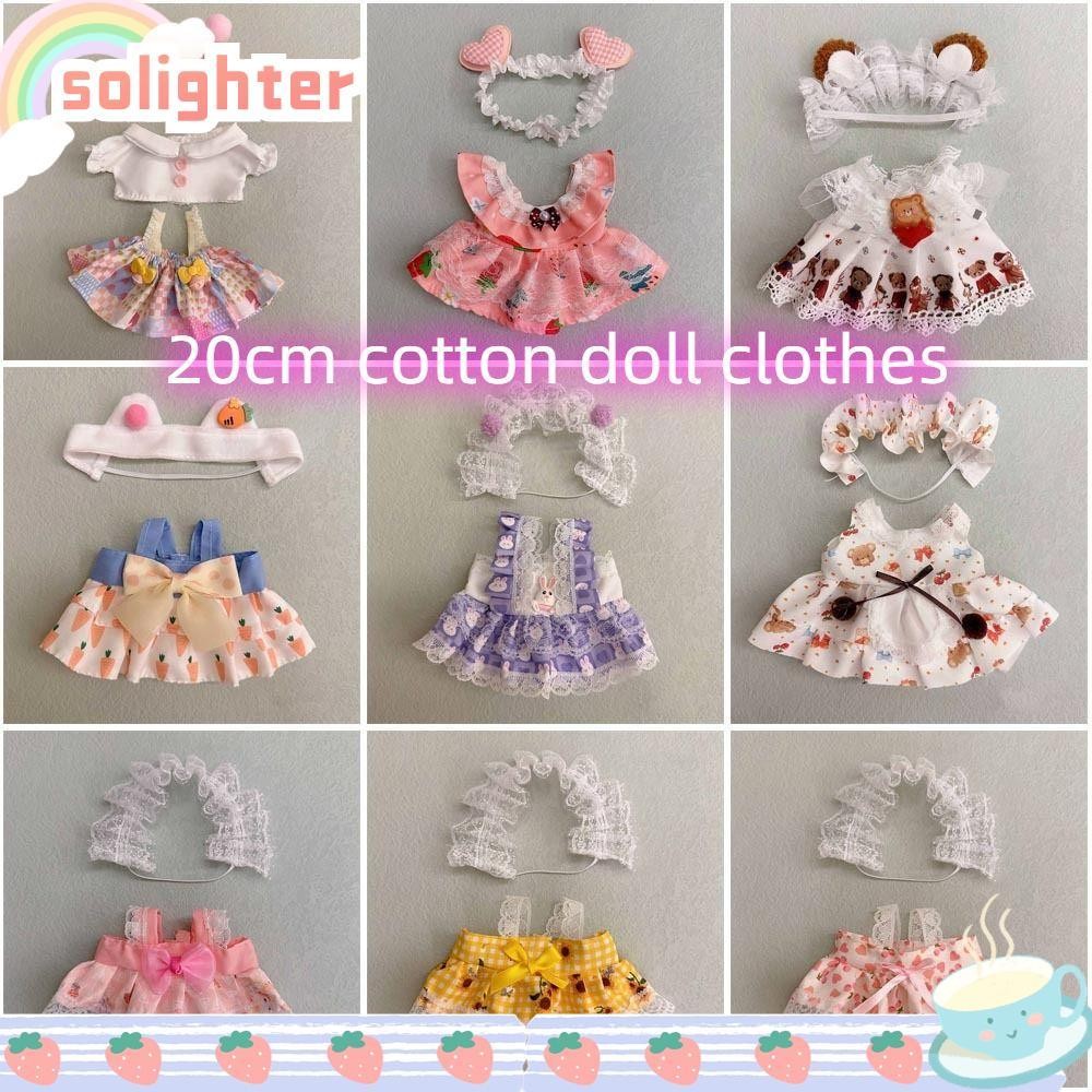 Solighter ที่คาดผมคอสเพลย์ ผ้าฝ้าย 20 ซม. หลากสี แบบเปลี่ยน สําหรับตุ๊กตา