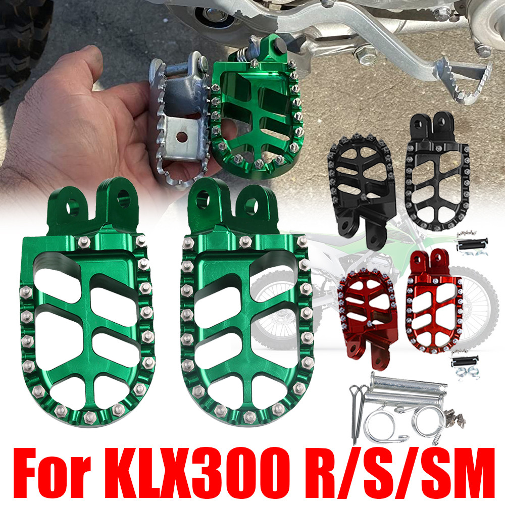 Yวิบากพักเท้า footpegs เท้าตอกเหยียบสำหรับคาวาซากิ KLX300R KLX300S KLX300SM KLX300 klx 300R 300วินาท