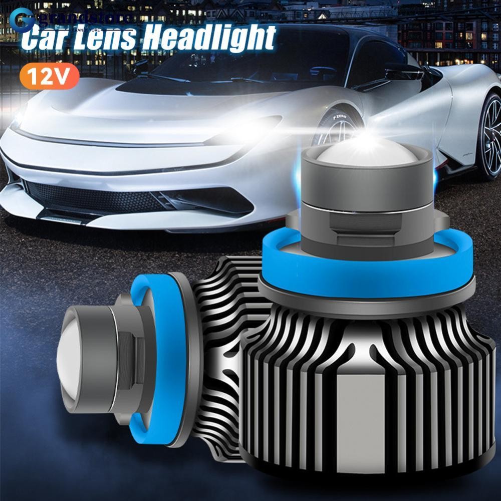 Grandstore 1 PC 12V H7 H11 H8 H9 9006 HB4 ไฟหน้ารถเลนส์ LED หมอกหลอดไฟ LED หมอกโคมไฟสีขาวสีเหลืองน้ํ