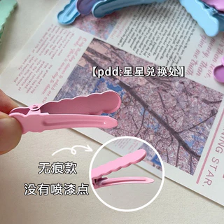 [คลังสินค้าพร้อม 100 ชิ้น] คลิปปากเป็ดสีเงา 5 ซม. กิ๊บติดผม diy Macaron กิ๊บติดผมไม่มีรอยต่อคลิปแบนตกแต่ง Handmade Hairpin วัสดุ