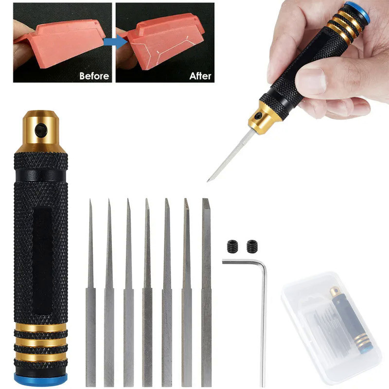 8Pcs Detachable Carving Knife 0.1-2mm Wood Carving Chisels Basic Wood Cut DIY Tools and Detailed Woo