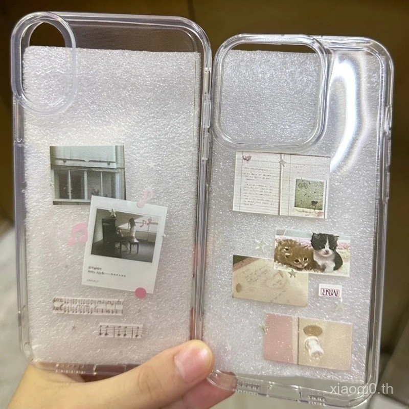 เคสโทรศัพท์สำหรับ iPhone 7 8 x XS XR xsmax 11 12 13 14 15 Pro Max PLUS INS สติกเกอร์ติดฉลากเปียโนติดดาวเคสนิ่มกันกระแทกเคสป้องกันเคส giyb