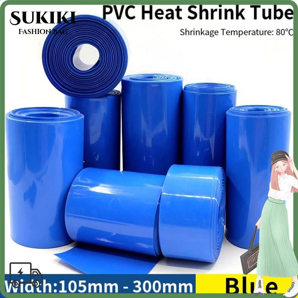 Sukiki 1 เมตร/แพ็คท่อหดความร้อน,หลายขนาด Li-ion Wrap ฟิล์มหด, PVC 18650 แบตเตอรี่แพ็ค 70-200 มม.ปลอกเทปกว้าง