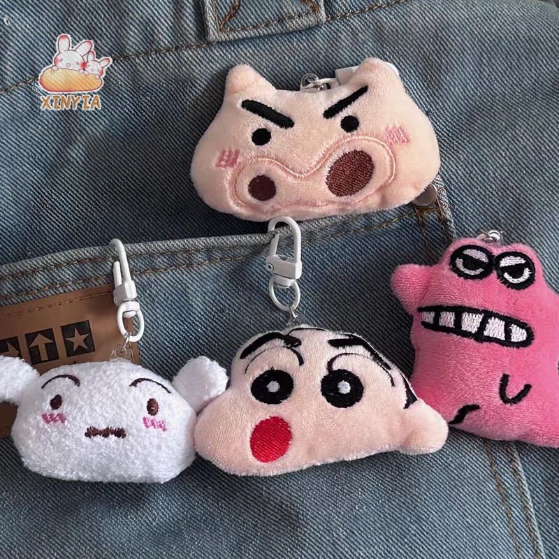 น่ารัก Crayon Shin-chan กระเป๋าเป้สะพายหลัง Key Chain การ์ตูนตุ๊กตาจี้สาวหัวใจ Key ChainXINYIA.TH