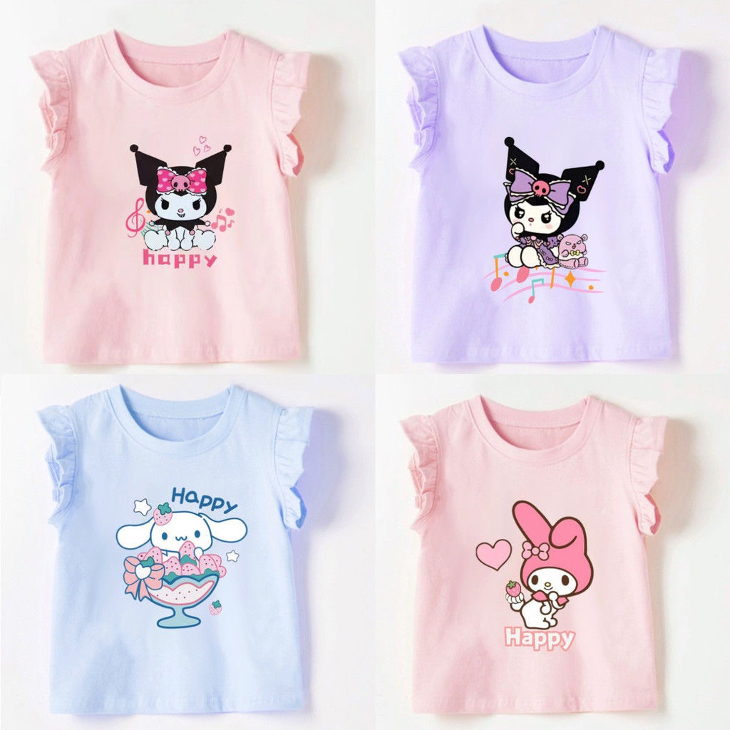 2 10 ปีสาวน่ารักการ์ตูนพืชยอดนิยมใหม่ คุกุ เมโล ชุดเด็กผู้หญิง เสื้อเด็กผู้หญิง ผ้าเด็กผู้หญิง