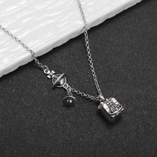 Retro Old Saturn จี้ออกแบบสร้อยคอผู้ชายผู้หญิงสไตล์เดียวกันส…